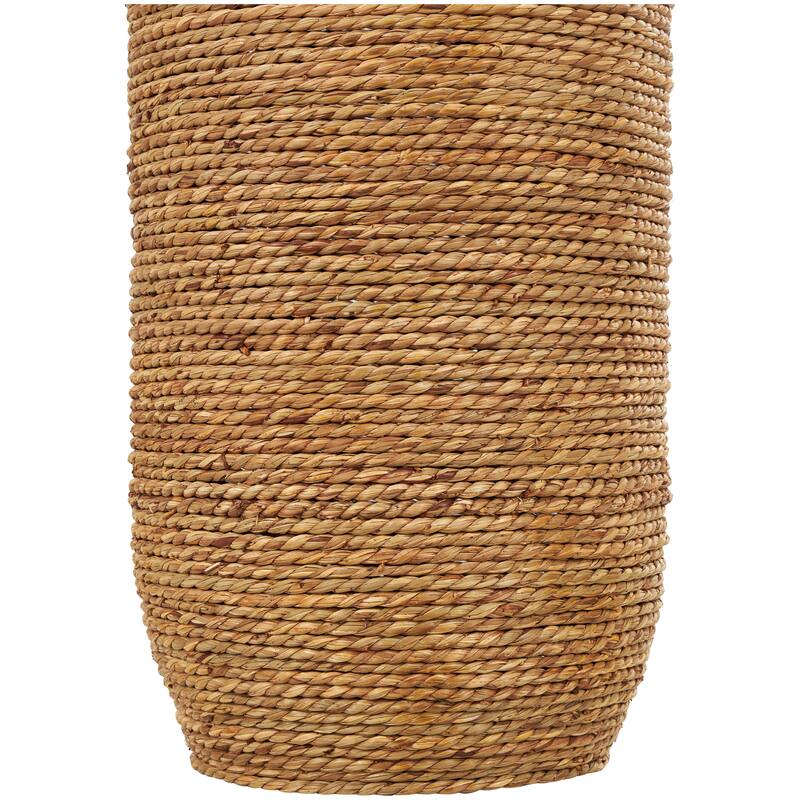 Artisan Dark Brown Seagrass Handmade Vase