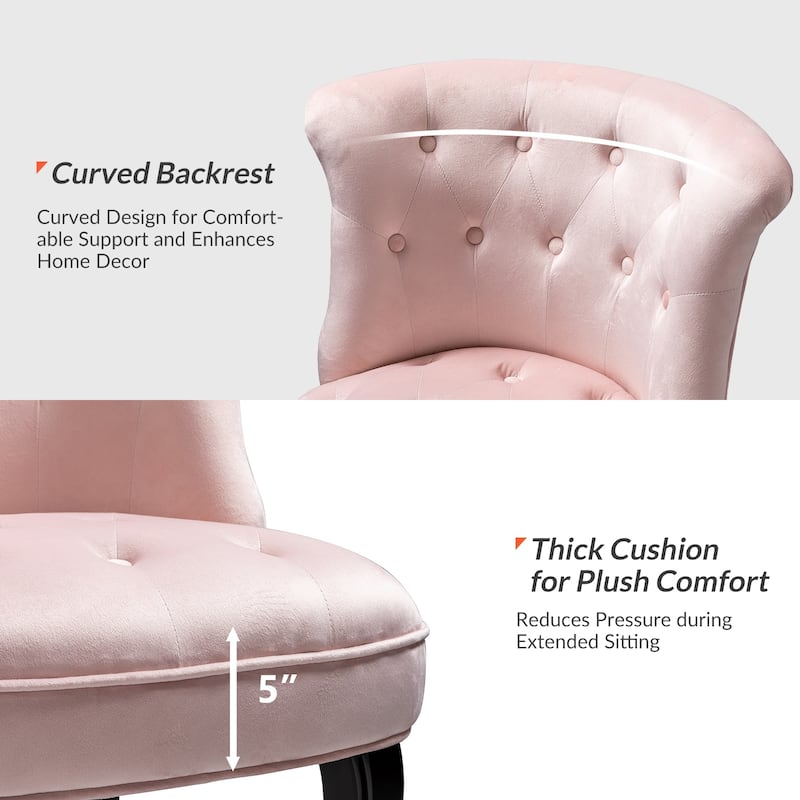 Christi Vibrant Tufted Velvet Upholstered Accent Chairs Set of 2 by HULALA HOME