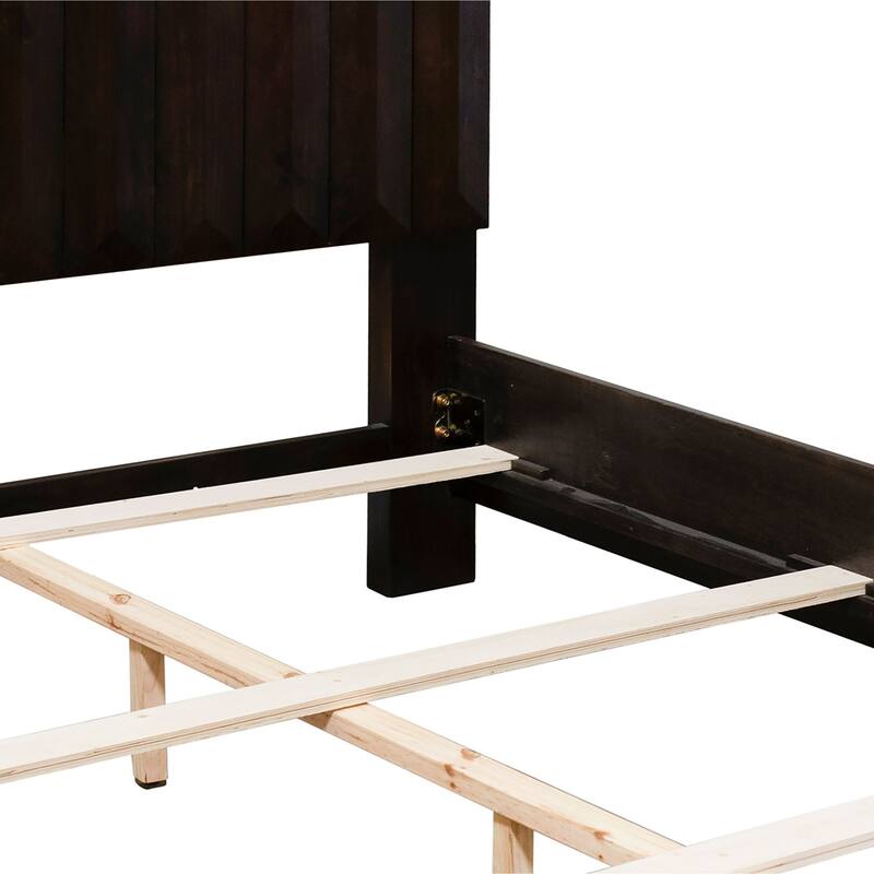Emilia Pine Modern Panel Bed