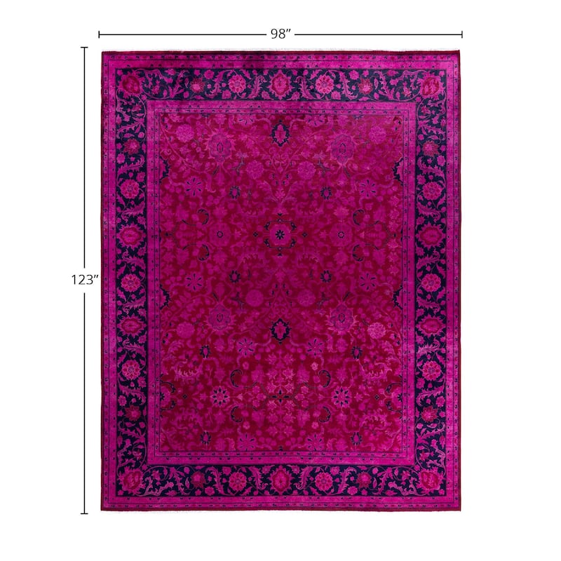 Contemporary Overdyed Wool Hand Knotted Area Rug - 8' 2" x 10' 3"