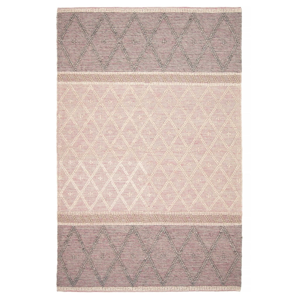 ECARPETGALLERY Braid weave Sienna Grey Wool Rug - 6'2 x 9'2