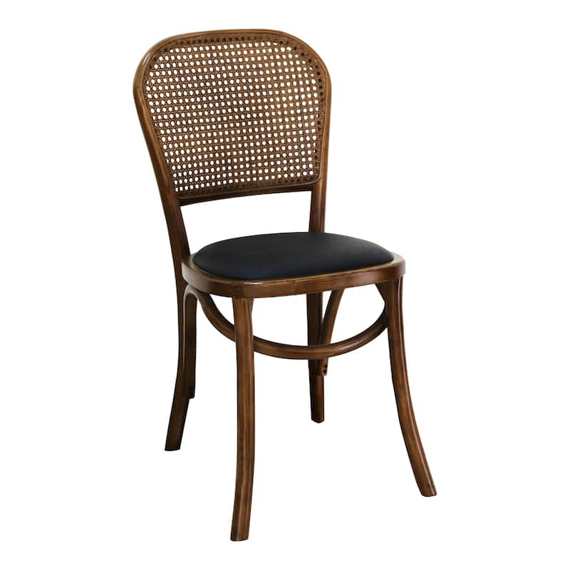 Aurelle Home Vintage Polyurethane Seat Dinning Chairs (Set of 2)