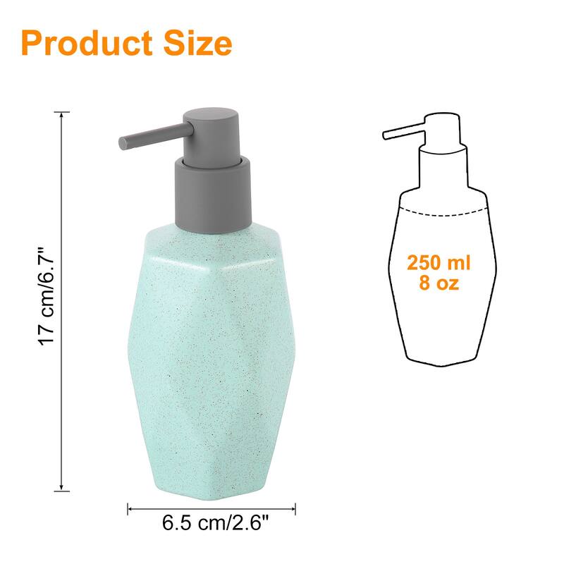 Soap Lotion Dispenser with Pump 250ml/8oz Soap Pump Bottle for Bathroom - Green