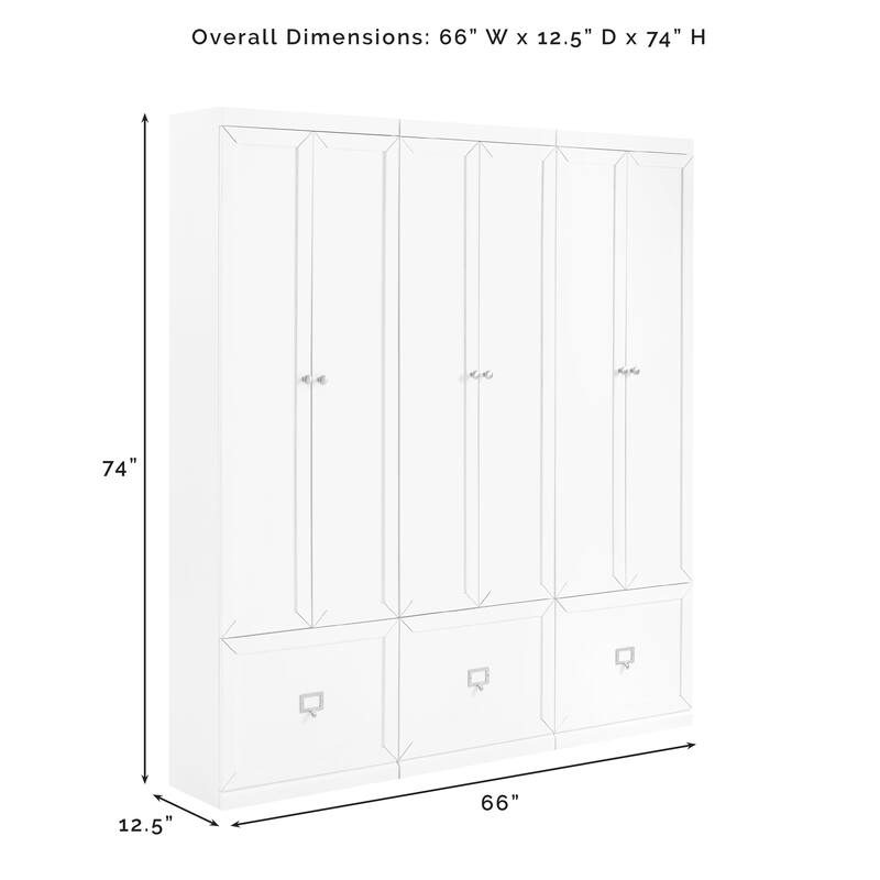 Crosley Harper 3Pc Entryway Set - 12.5" x 66" x 74"