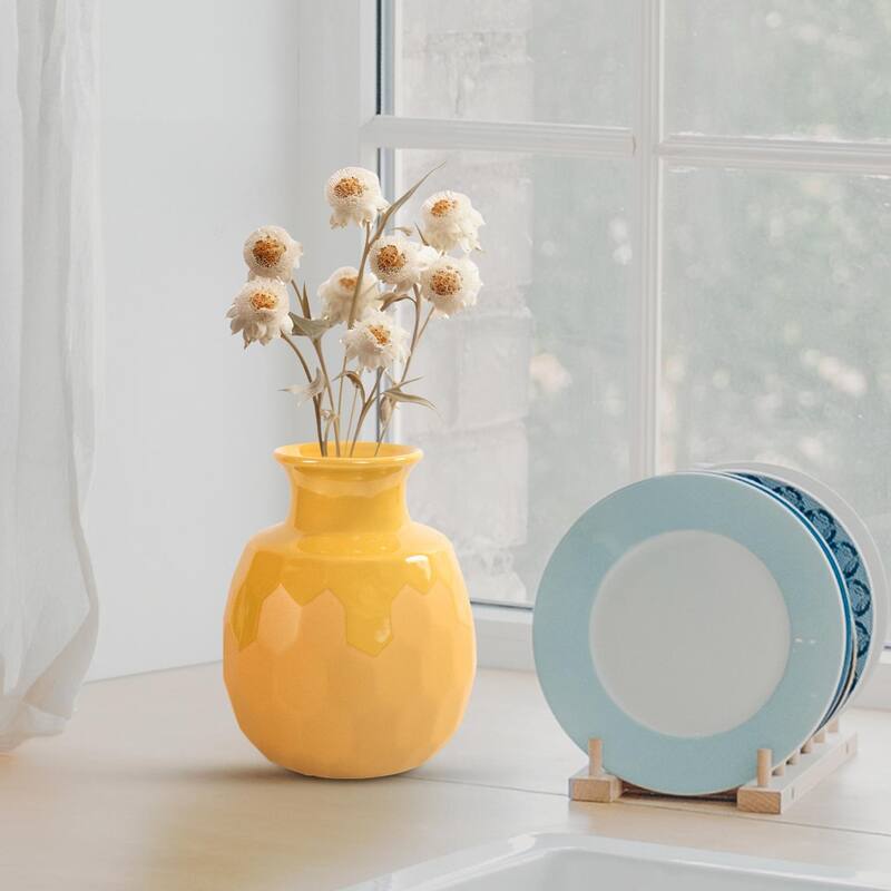 Golden Bee Ceramic Vase