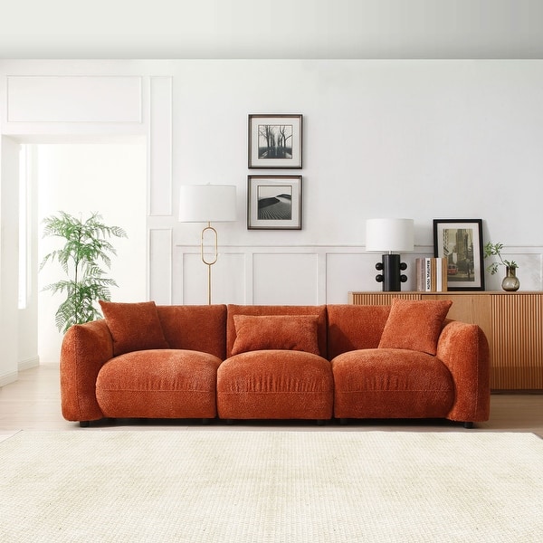 3-Seater Sofa Mid Century Modern Couch,Modern Comfy SofaSturdy & Durable Deep Seat Sofa - Bed Bath & Beyond