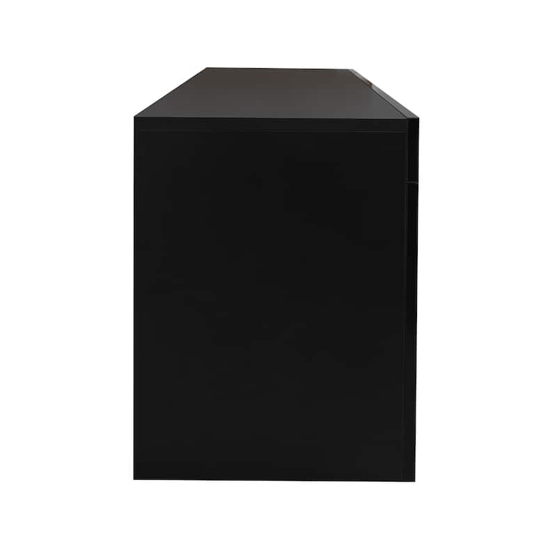 Black 51" Modern TV Stand with RGB LED & Large Drawer for TVs Up to 50"