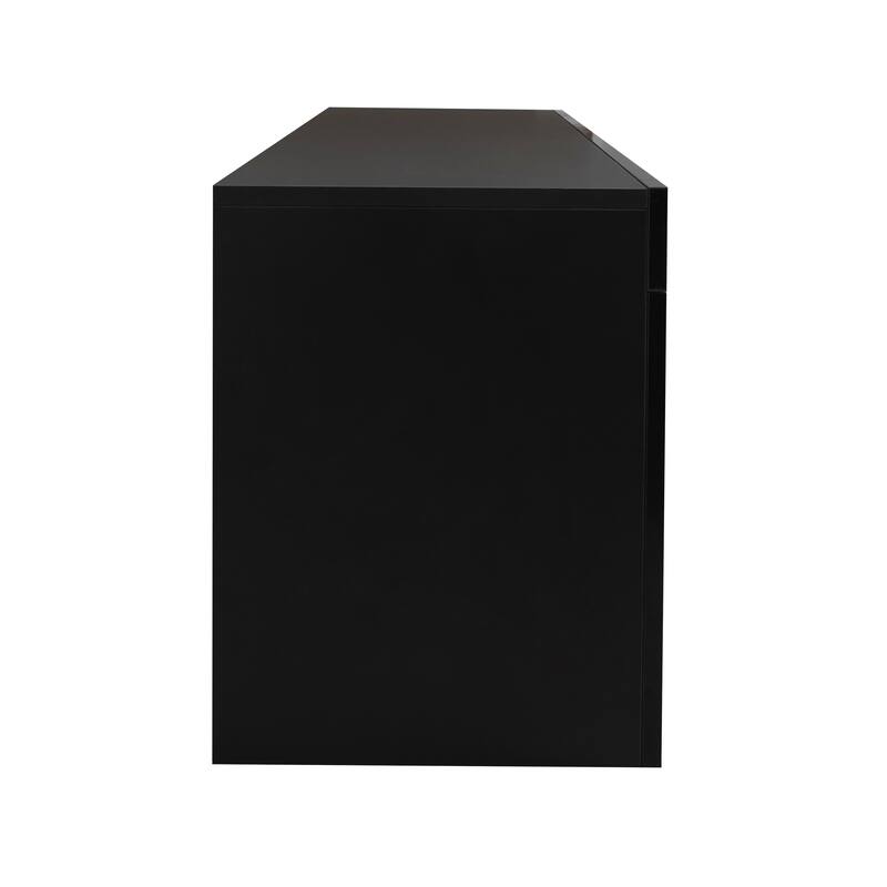 Wood TV Stand with Drawer and LED Light for TVs up to 59"