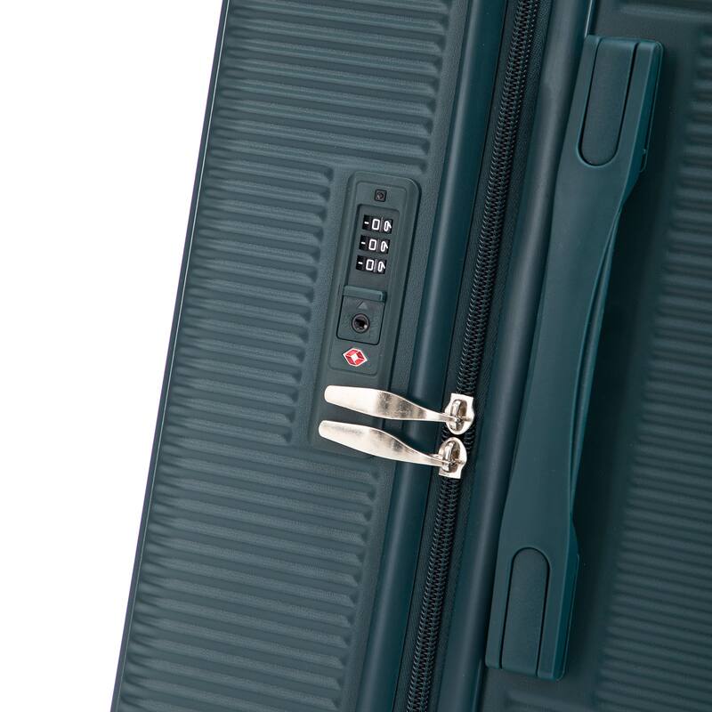 Modern Fashion Luggage Stripes Luggage with Spinner Wheels and Zipper Compartment for Boarding Travel, Set of 3