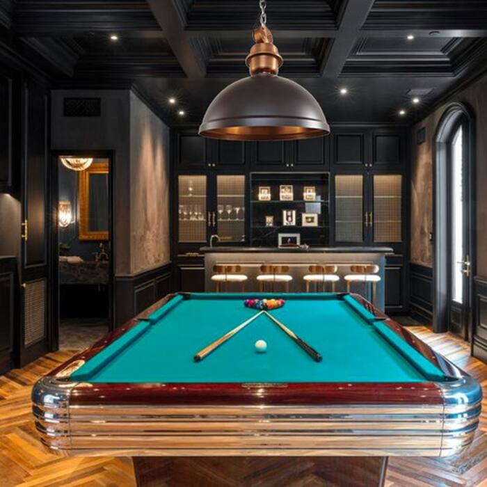 Large Industrial Matte Black Warehouse Pendant Light - Brass Interior - Steel and Aluminum Construction - 120V