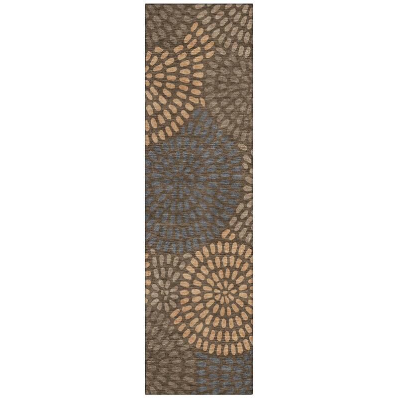 Machine Washable Indoor/ Outdoor Casual Ric Chantille Rug
