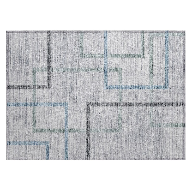 Machine Washable Indoor/ Outdoor Chantille Contemporary Geo Rug