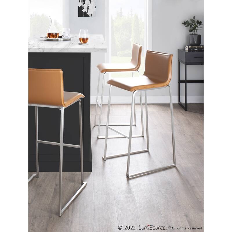 Silver Orchid Mara Upholstered Bar Stool - Set of 2