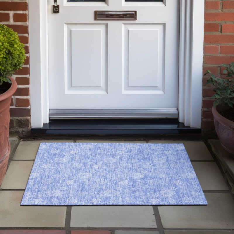 Machine Washable Indoor/ Outdoor Chantille Casual Floral Farmhouse Rug