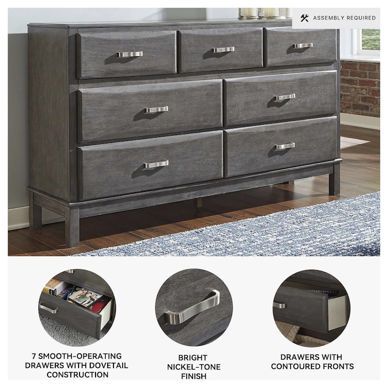 Signature Design By Ashley Caitbrook Weathered Gray 7-Drawer Dresser