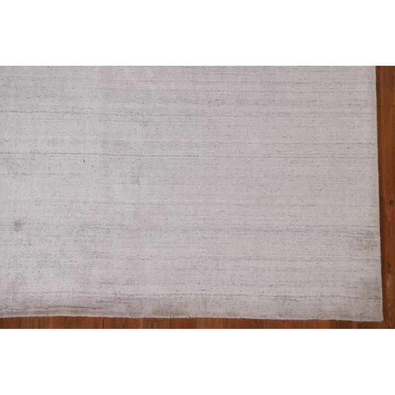 Hand Knotted Oriental 100% Wool Carpet Tribal Contemporary Beige & Ivories Gabbeh Area Rug - 5' 8'' X 5' 4''