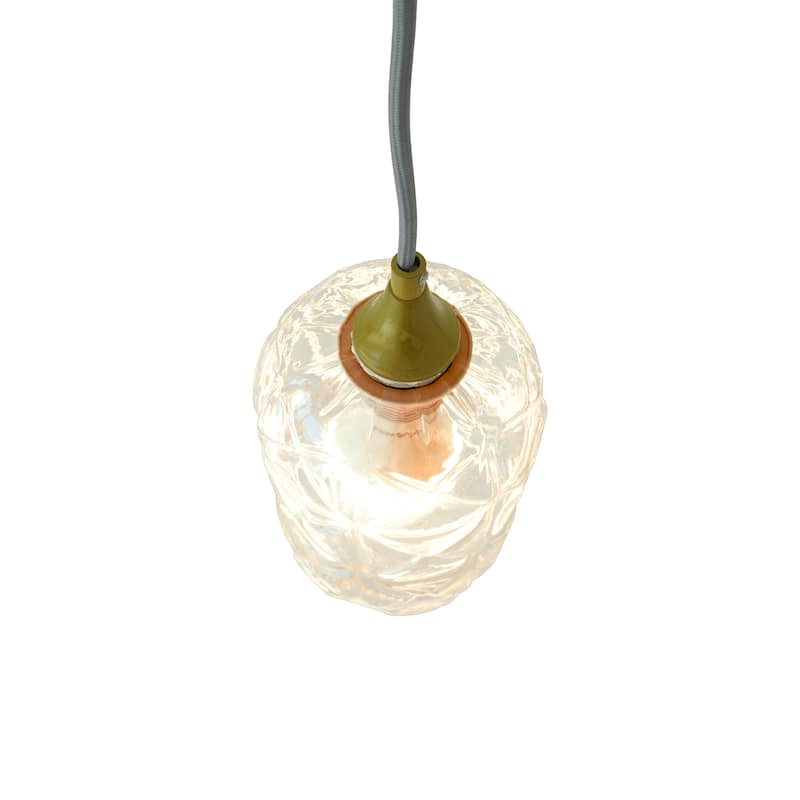 Crispy Vintage Glass Pendant Light with Textured Design