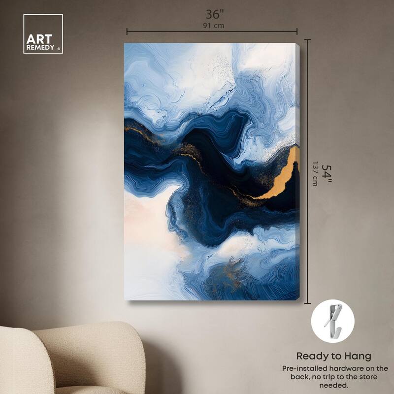 Blue Deep II Canvas by Art Remedy, Gallery Wrapped