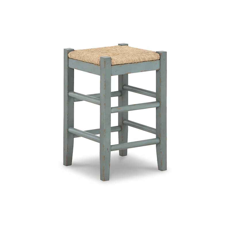 Ashley Furniture Mirimyn Teal Stool (Set of 2) - 15"W x 15"D x 24"H