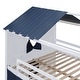 preview thumbnail 44 of 62, Roomfitters Twin-Size Bunk Wood House Bed with Elegant Windows, Sills, Tent, Sturdy Wooden Frame, Charming and Functional Design
