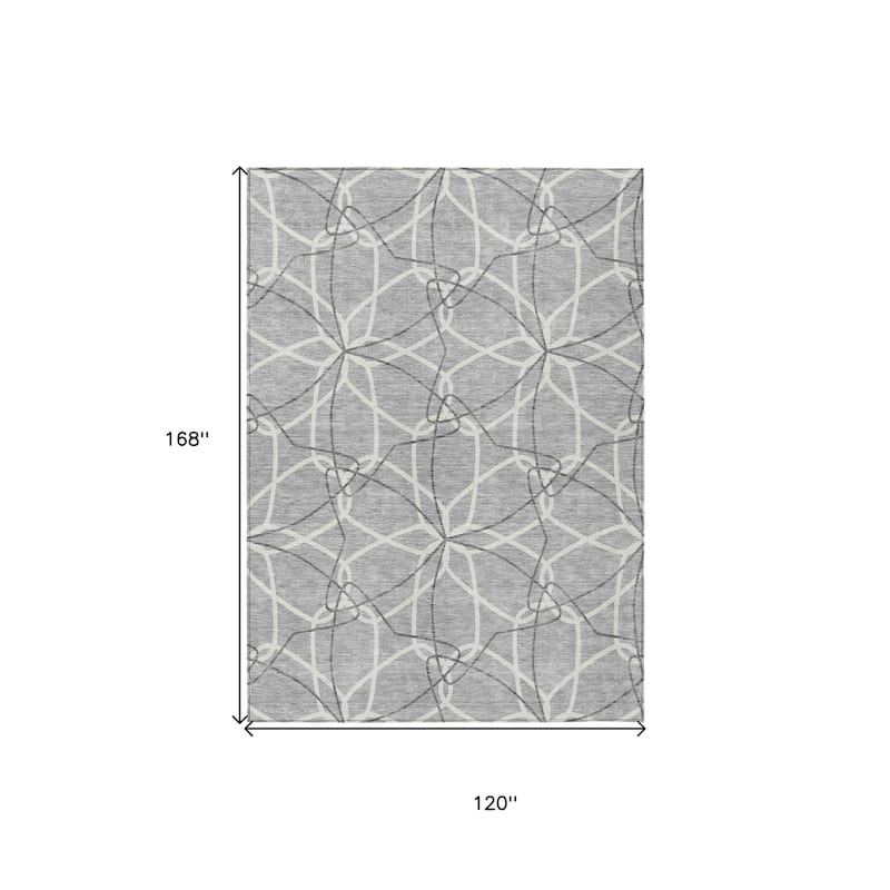 HomeRoots Geometric Modern Rectangle Outdoor Rug