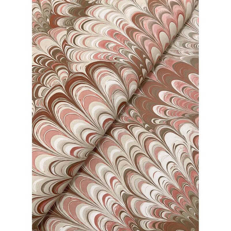 A-Street Prints Octavia Ruby Marbled Ink Wallpaper