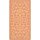 SAFAVIEH Courtyard Clarine Indoor/ Outdoor Waterproof Patio Backyard Rug - 2' x 3'7" - Terracotta/Natural