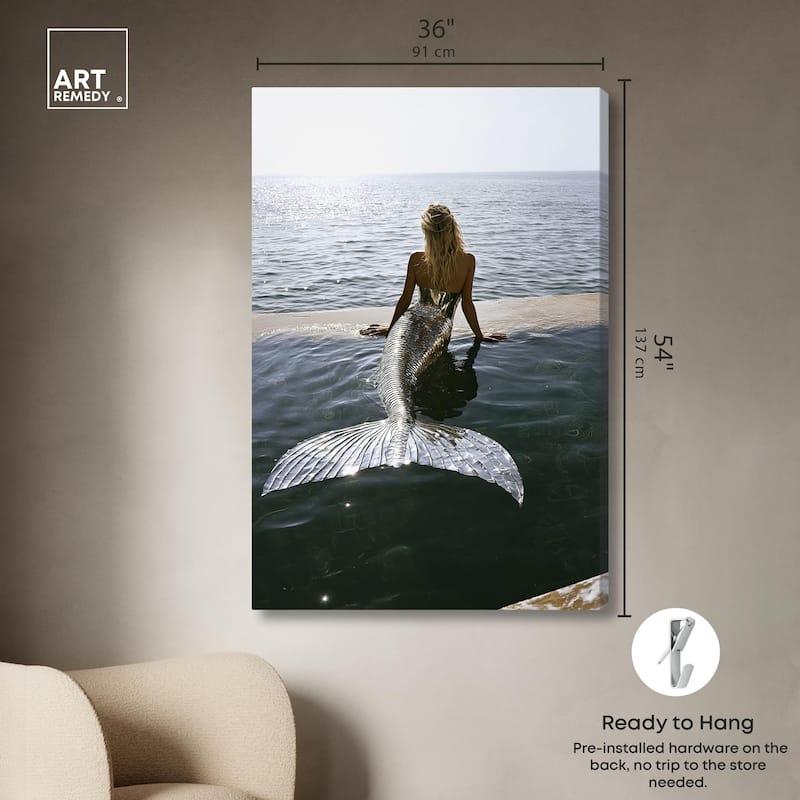 Mermaid Noon Canvas by Art Remedy, Gallery Wrapped