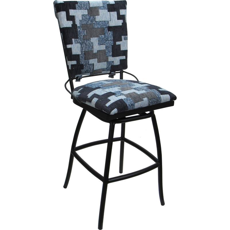 Outdoor Indoor Bar Stool Counter Extra Tall - Jenna PB without Arms - Craftsman Flint - Black - Counter Height