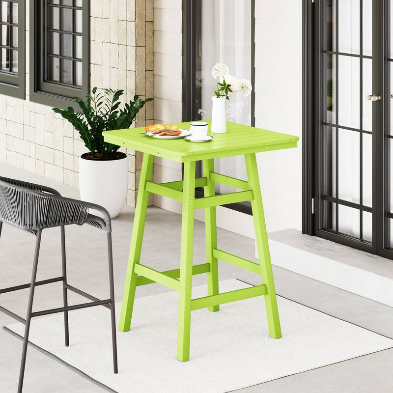 Laguna Hdpe All Weather Outdoor Patio 30" Square Bar Table