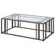 preview thumbnail 8 of 24, Adri Rectangular Glass Top Metal Frame Coffee Table