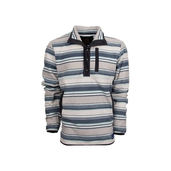 StS Ranchwear Western Sweatshirt Mens Ringo Fleece Navy Stripe. Opens flyout.