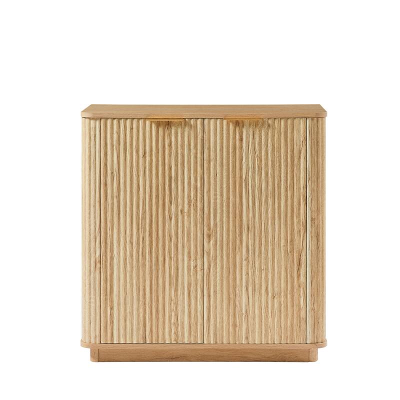 31.5" Buffet Cabinet Sideboard with Storage Curved wave Design for Bedroom, Living Room, Hallway, 31.5"W x 15.75"D x 31.5"H