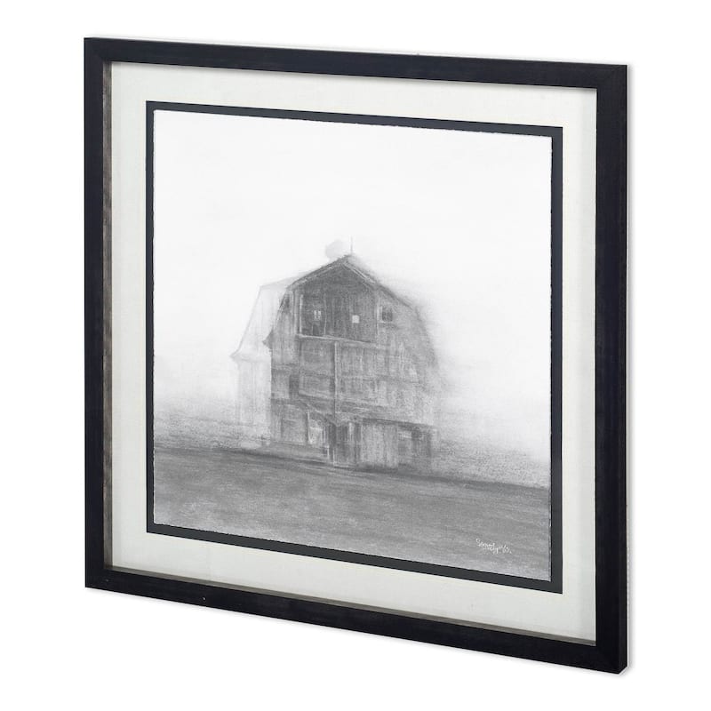 Barn House in Wind II Framed Art Print
