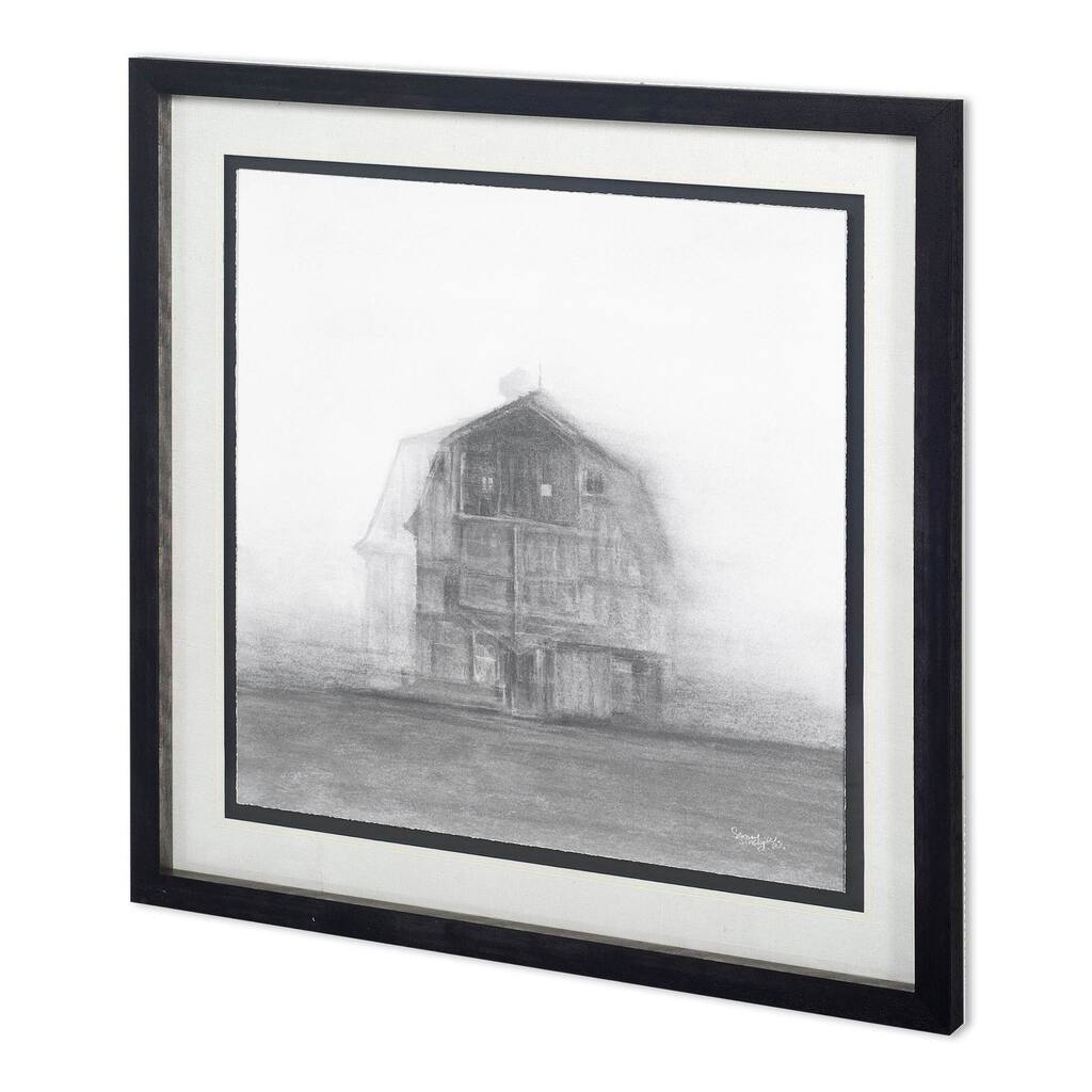 Barn House in Wind II Framed Art Print