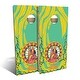 preview thumbnail 8 of 7, 70s Peace Hands Outdoor Cornhole Board Set Backyard 2x4 - Include Carrying Case