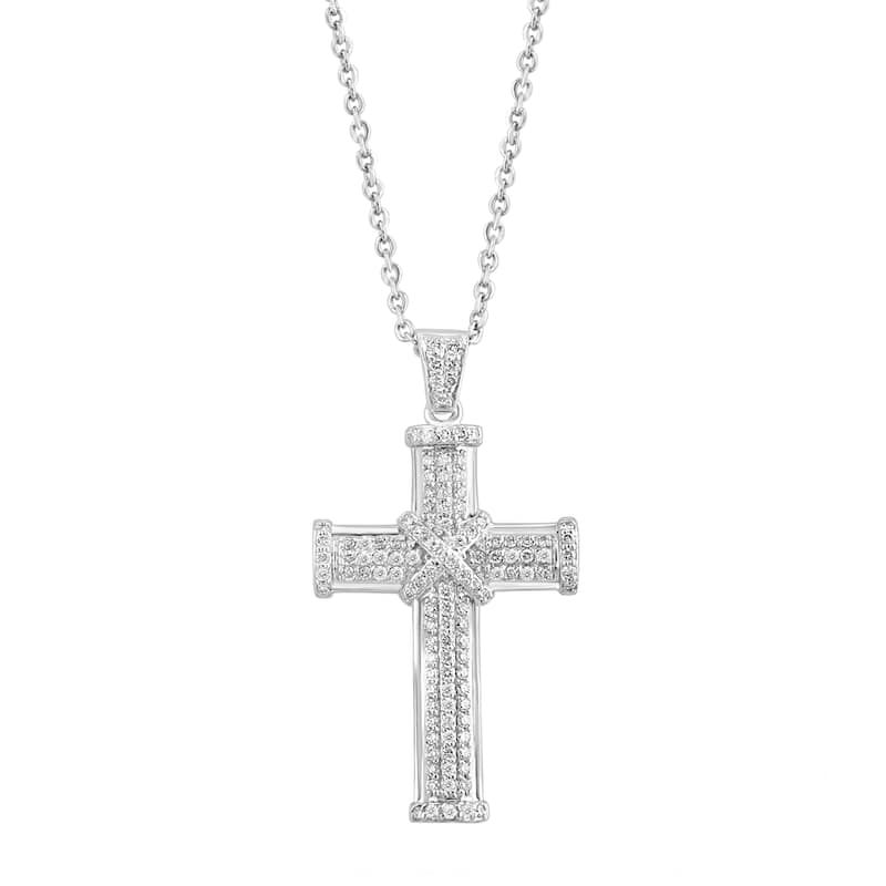 Effy Men's 14K White Gold Diamond Pendant Necklace
