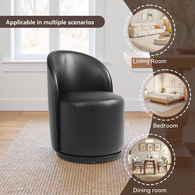 23" W Upholstered Swivel Side Chair for Dining Room Set of 2