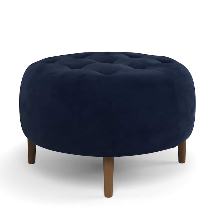 Bloomfield Round Velvet Ottoman