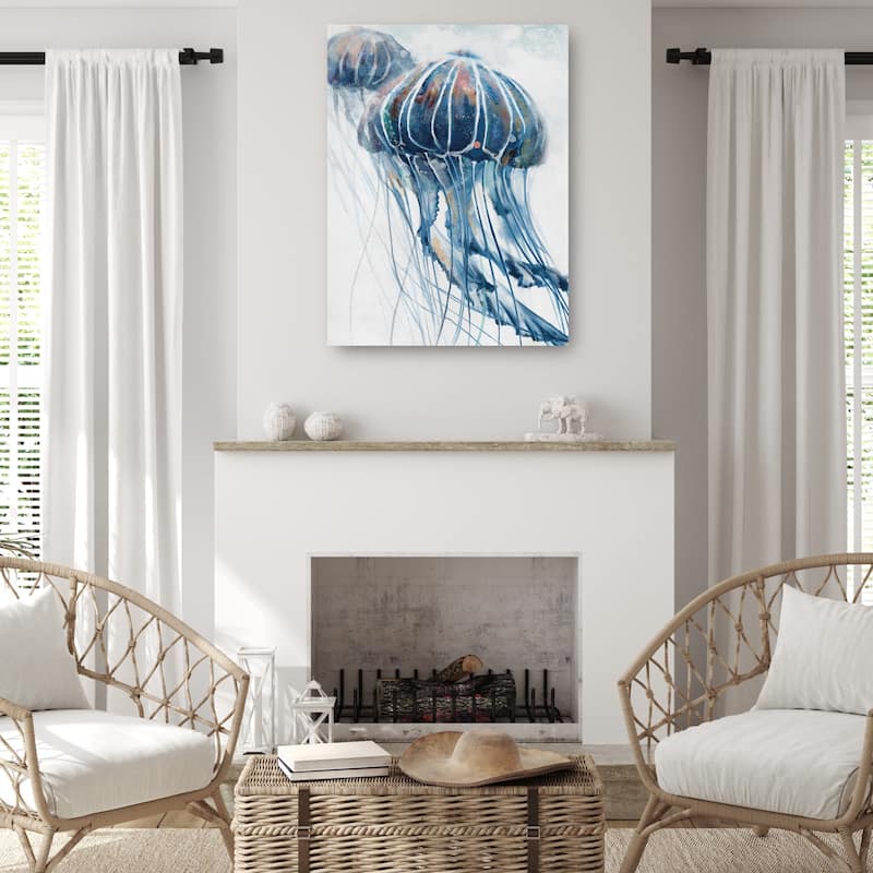 Indigo Jellies By Studio Arts Canvas Art Print