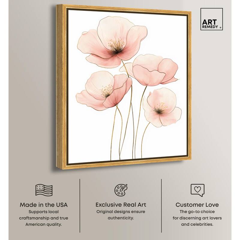 Pink Petal light Canvas by Art Remedy