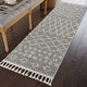 preview thumbnail 30 of 36, Nourison Moroccan Shag Fringe Area Rug 2'2" x 8'1" Runner - Silver