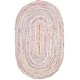 preview thumbnail 115 of 118, SAFAVIEH Georgine Handmade Braided Bohemian Cotton Rug 3' x 5' Oval - Ivory/Multi - Oval