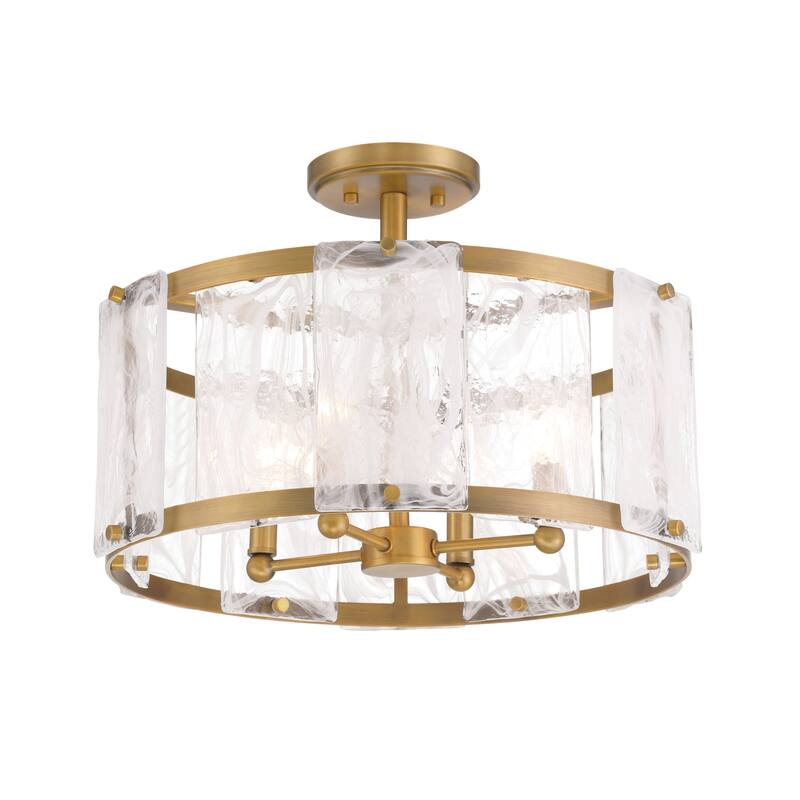 Minka Lavery 3635 Veil 4 Light 18" Wide Semi-Flush Drum Ceiling
