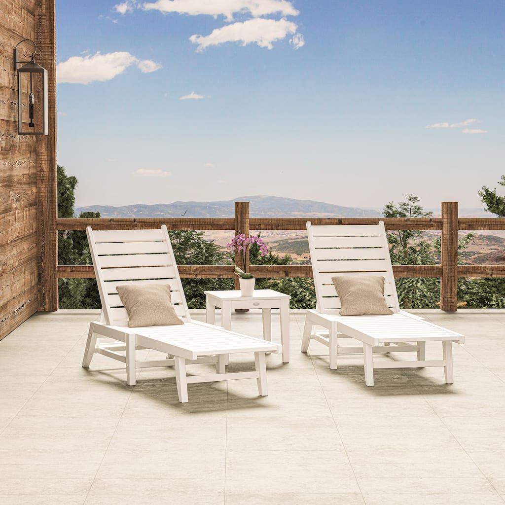 POLYWOOD 3-Piece Canyon Chaise Lounge Set