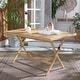 preview thumbnail 4 of 59, SAFAVIEH Outdoor Akita Folding Table with Umbrella Hole - 54.6" x 31.2" x 28.08"
