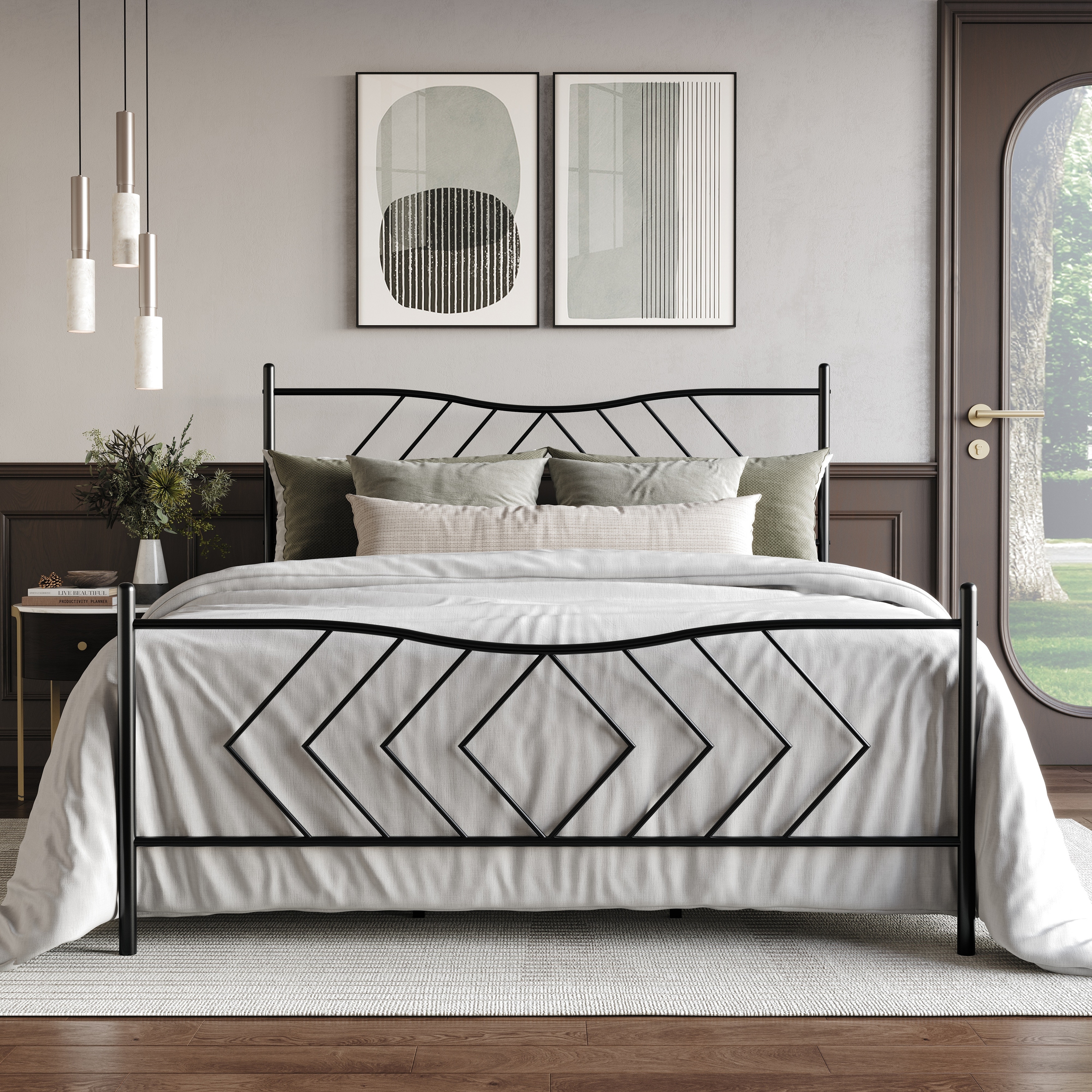 CraftPorch Modern Metal Platform Bed