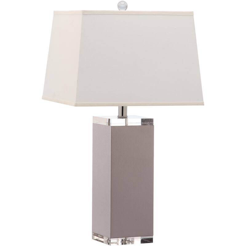 SAFAVIEH Lighting Buffy 27 Inch Navy Deco Leather Table Lamp (Set of 2)