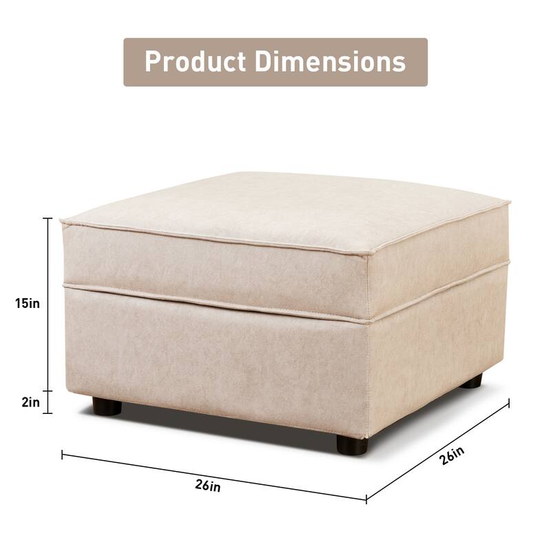 Ainfox Modular Sofa Beige Sectional Storage Sofa Couch with Free Splicing