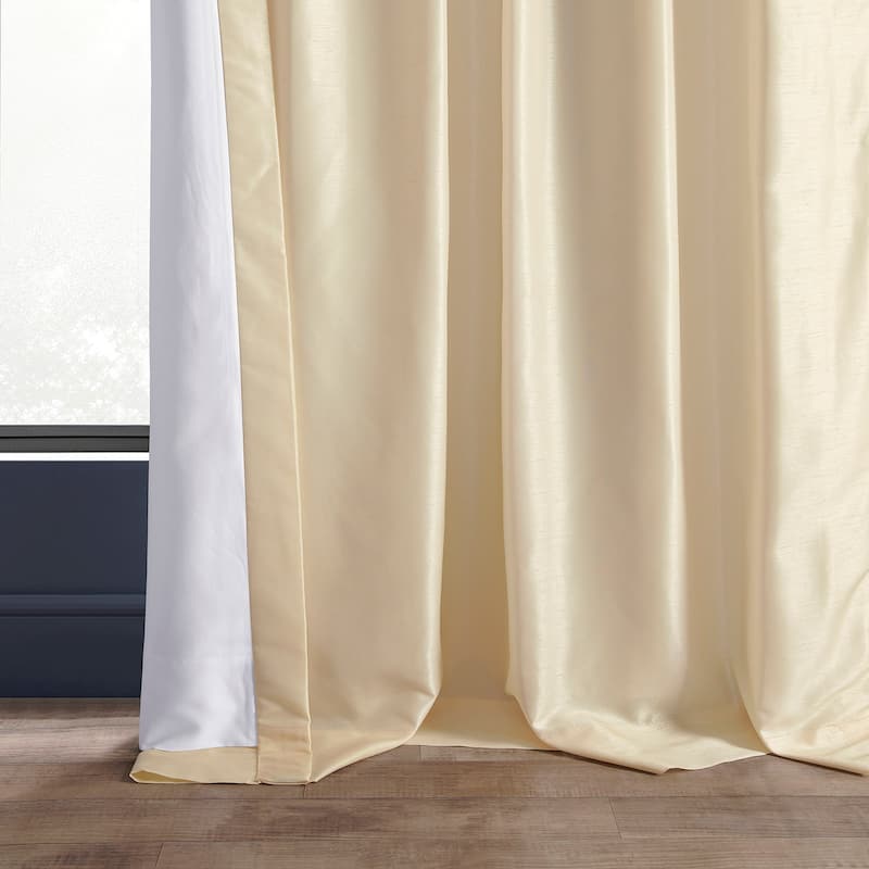 Exclusive Fabric Ruched Textured Faux Dupioni Silk Curtain (1 Panel)